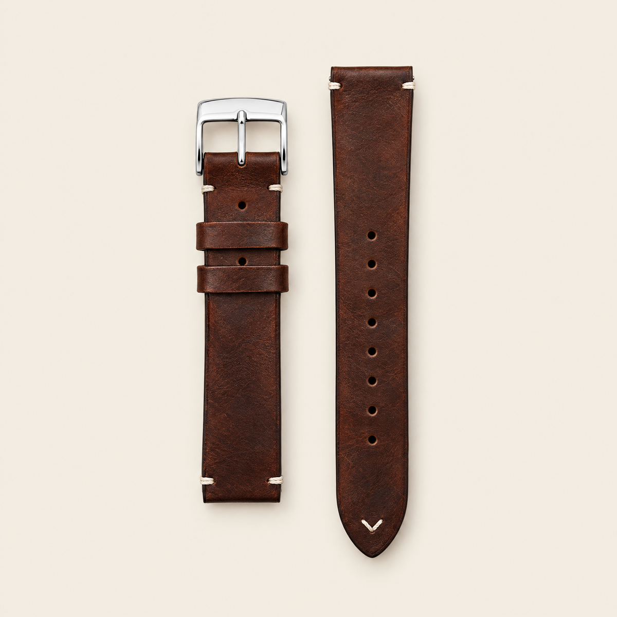 The Wax Leather Strap — Dark Brown